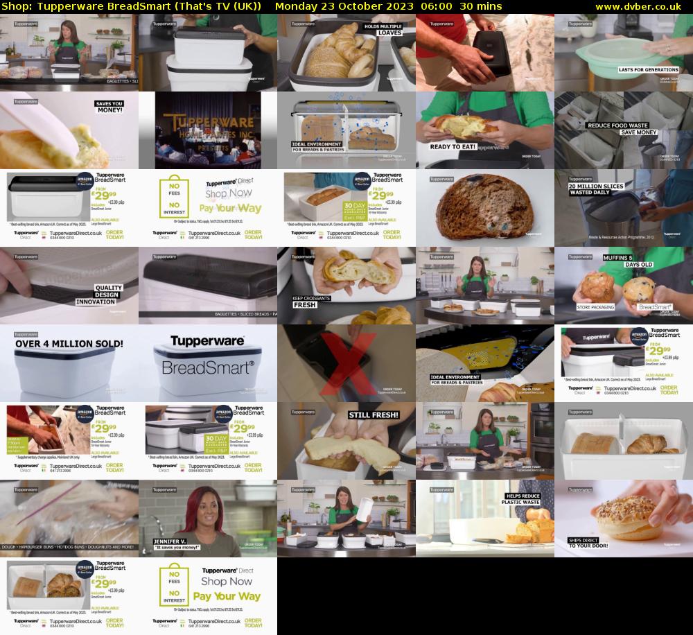 Shop: Tupperware BreadSmart (That's TV (UK)) Monday 23 October 2023 06:00 - 06:30