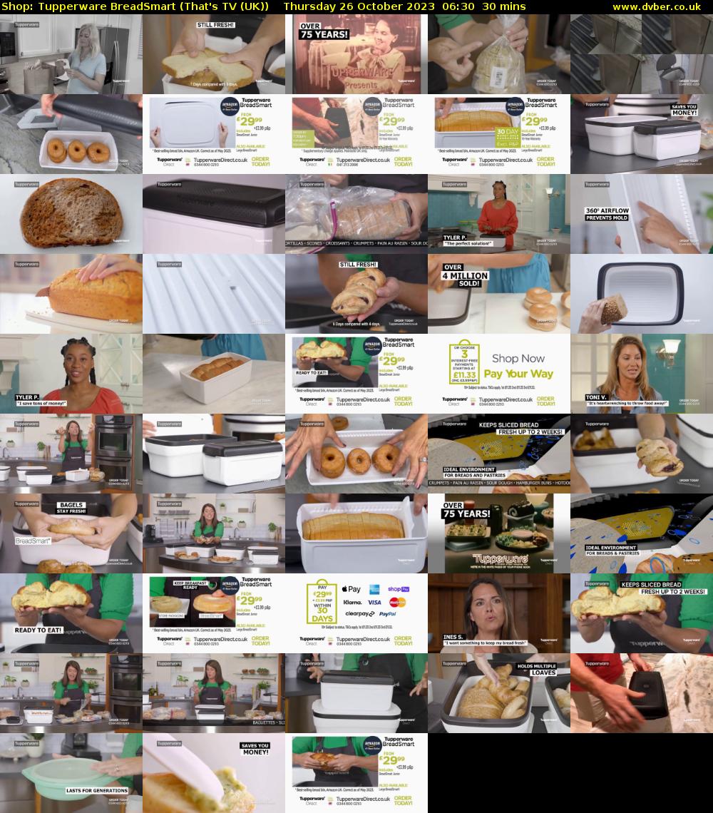 Shop: Tupperware BreadSmart (That's TV (UK)) Thursday 26 October 2023 06:30 - 07:00