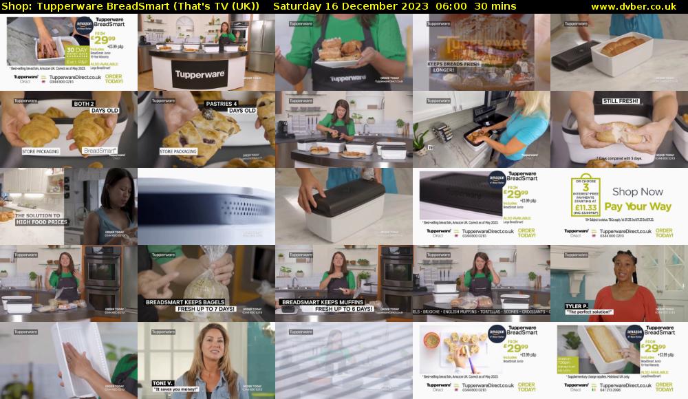 Shop: Tupperware BreadSmart (That's TV (UK)) Saturday 16 December 2023 06:00 - 06:30