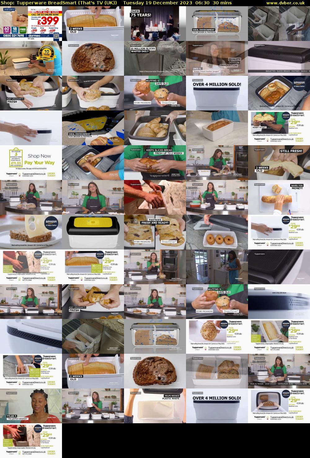 Shop: Tupperware BreadSmart (That's TV (UK)) Tuesday 19 December 2023 06:30 - 07:00