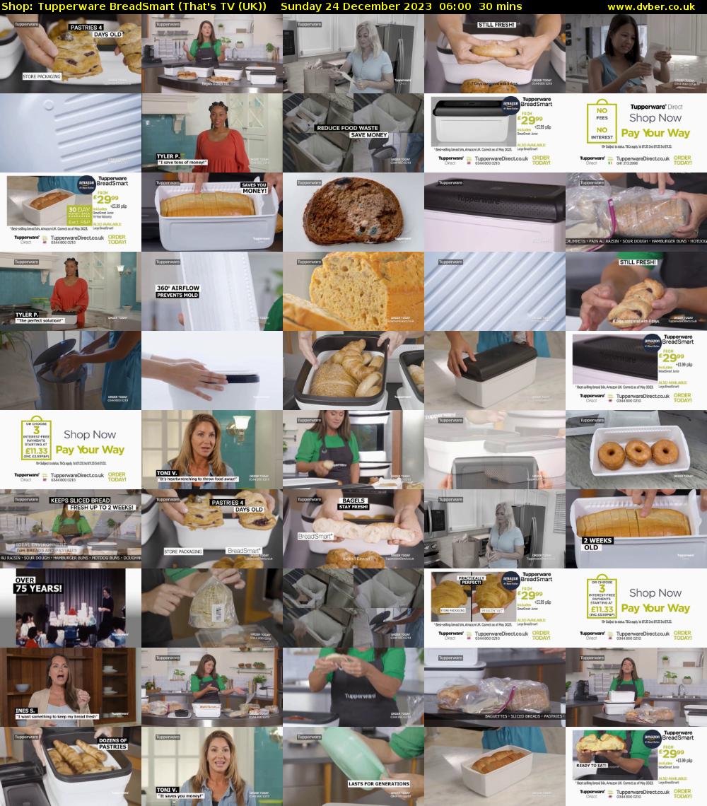 Shop: Tupperware BreadSmart (That's TV (UK)) Sunday 24 December 2023 06:00 - 06:30