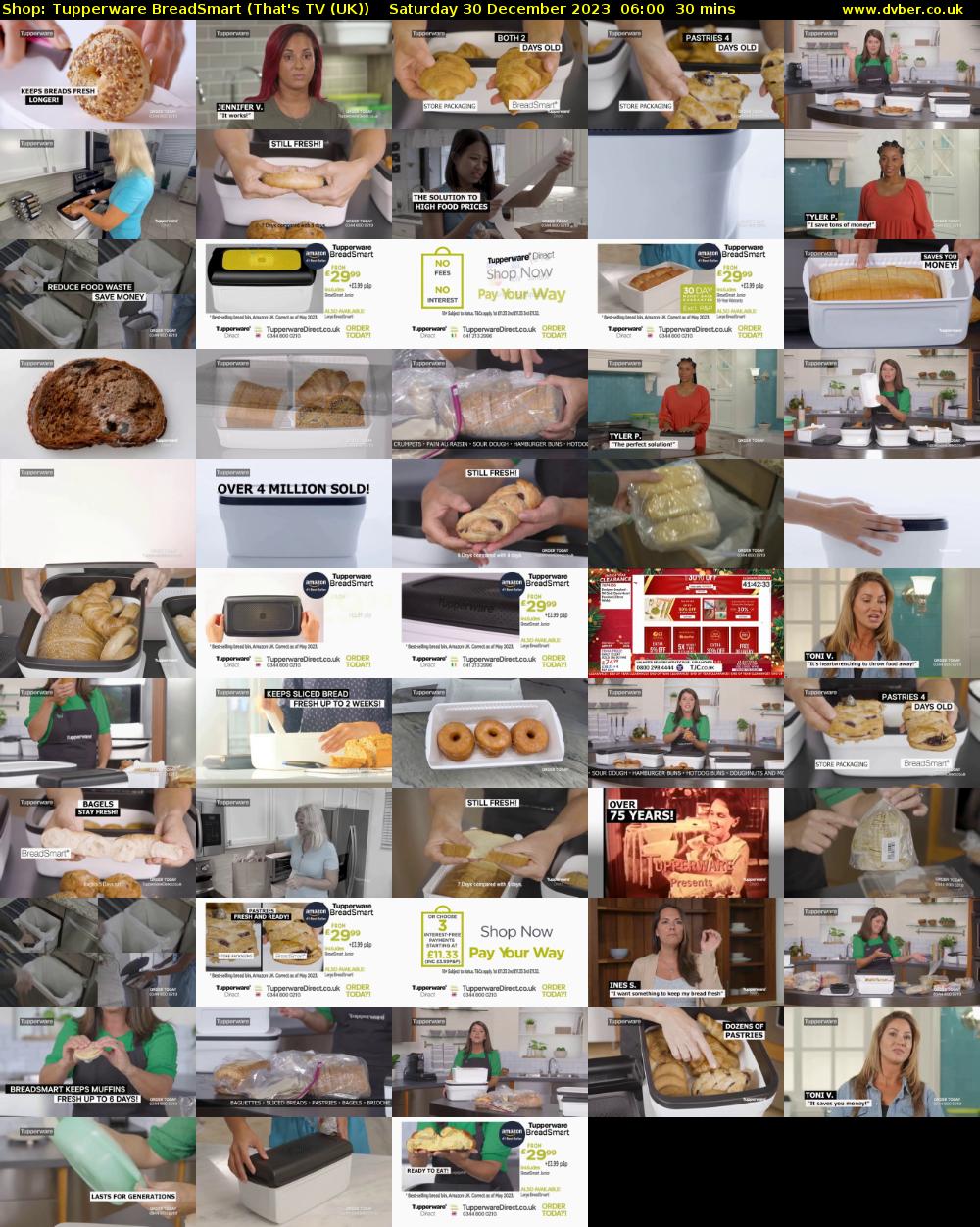 Shop: Tupperware BreadSmart (That's TV (UK)) Saturday 30 December 2023 06:00 - 06:30