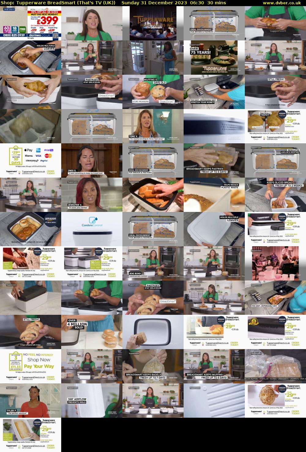 Shop: Tupperware BreadSmart (That's TV (UK)) Sunday 31 December 2023 06:30 - 07:00