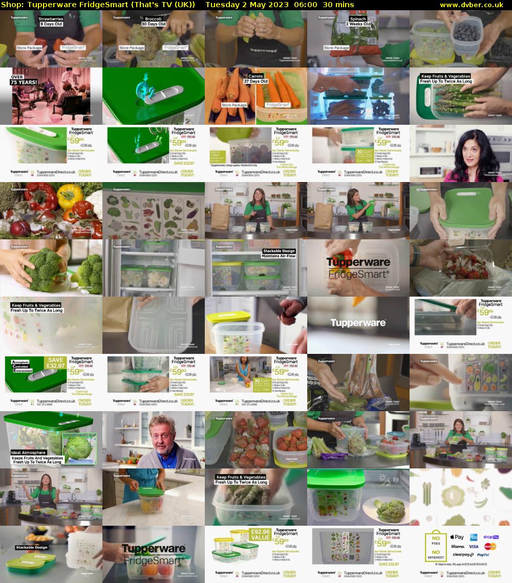 Shop: Tupperware FridgeSmart (That's TV (UK)) Tuesday 2 May 2023 06:00 - 06:30