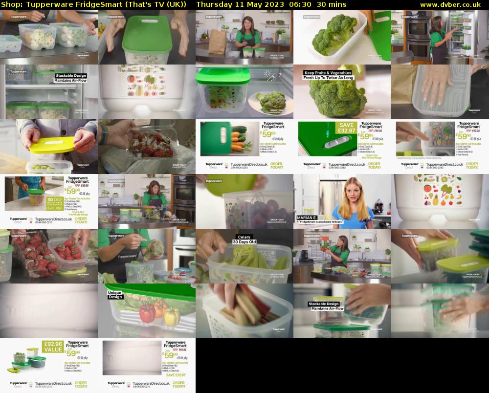 Shop: Tupperware FridgeSmart (That's TV (UK)) Thursday 11 May 2023 06:30 - 07:00