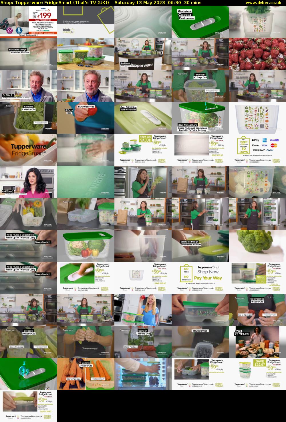 Shop: Tupperware FridgeSmart (That's TV (UK)) Saturday 13 May 2023 06:30 - 07:00