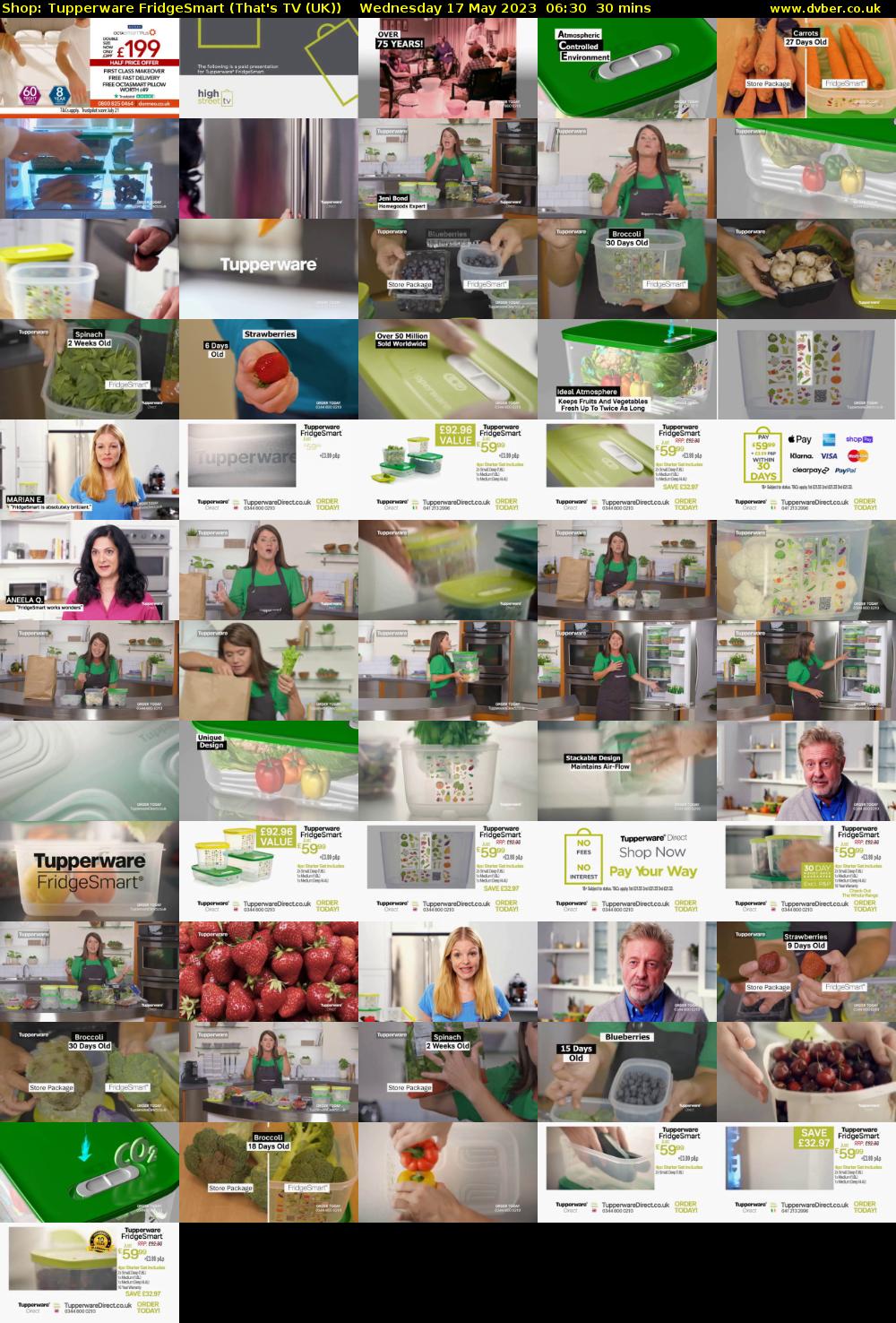 Shop: Tupperware FridgeSmart (That's TV (UK)) Wednesday 17 May 2023 06:30 - 07:00