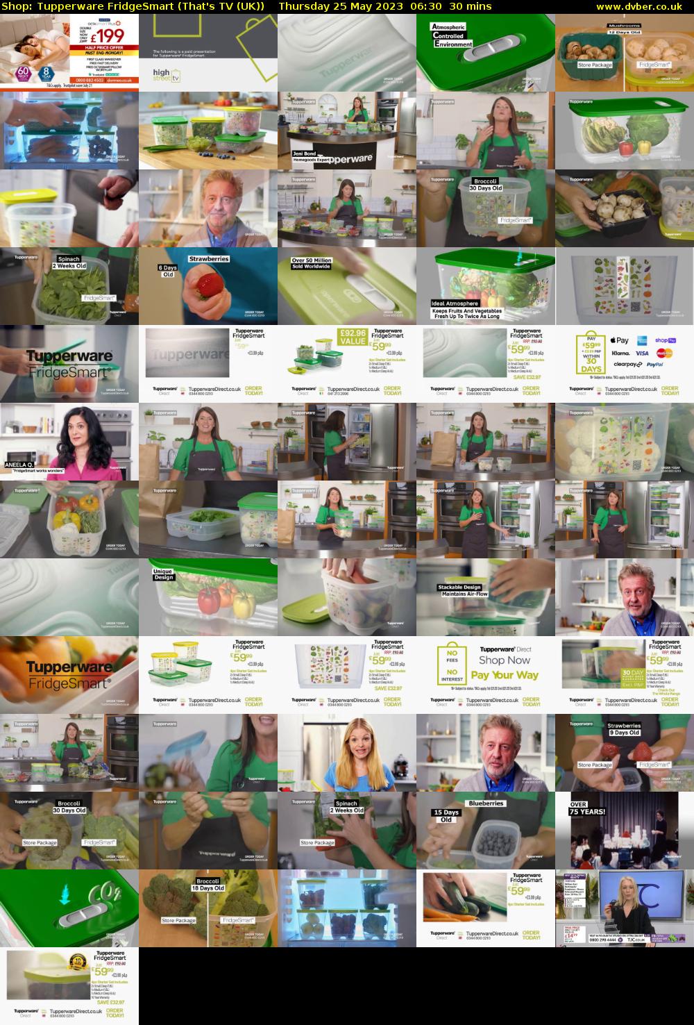 Shop: Tupperware FridgeSmart (That's TV (UK)) Thursday 25 May 2023 06:30 - 07:00