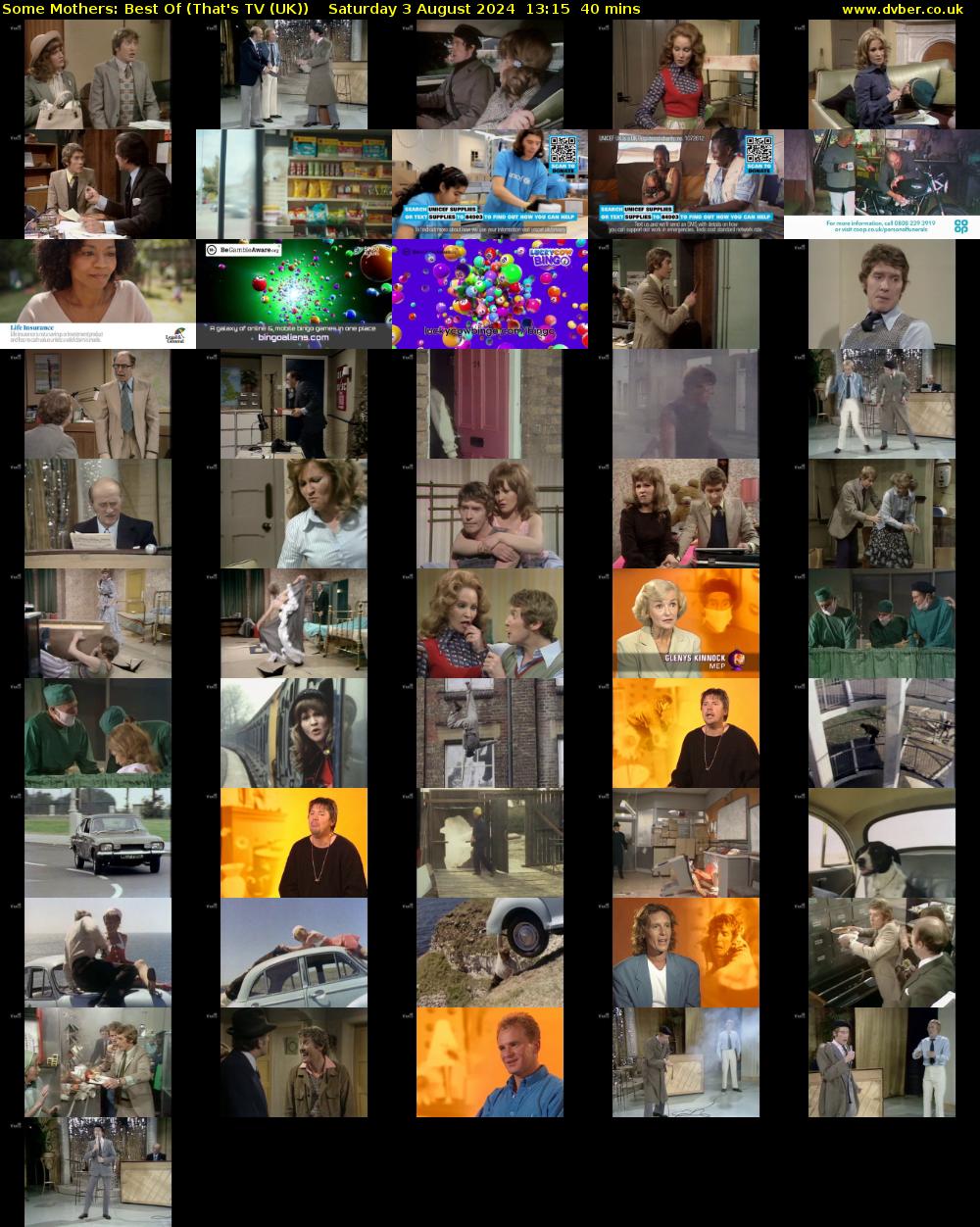 Some Mothers: Best Of (That's TV (UK)) Saturday 3 August 2024 13:15 - 13:55