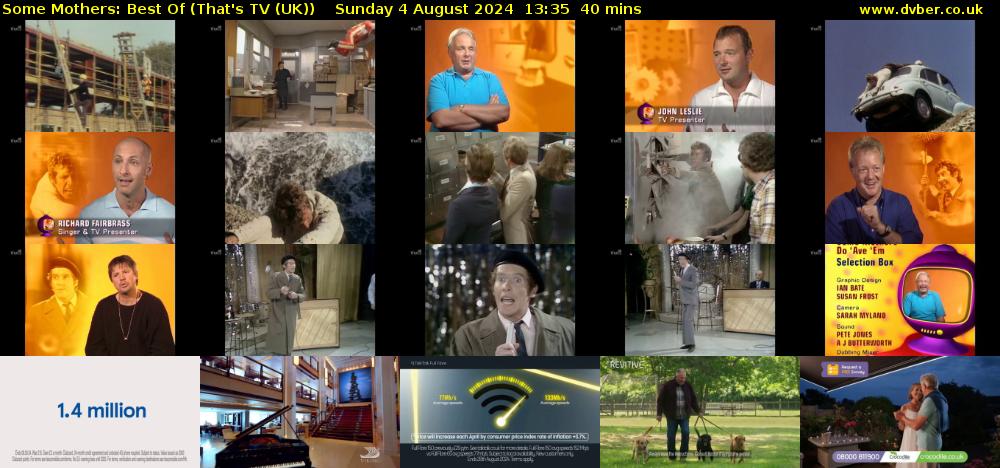 Some Mothers: Best Of (That's TV (UK)) Sunday 4 August 2024 13:35 - 14:15