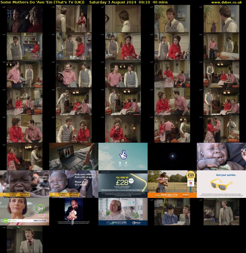 Some Mothers Do 'Ave 'Em (That's TV (UK)) Saturday 3 August 2024 09:10 - 09:50