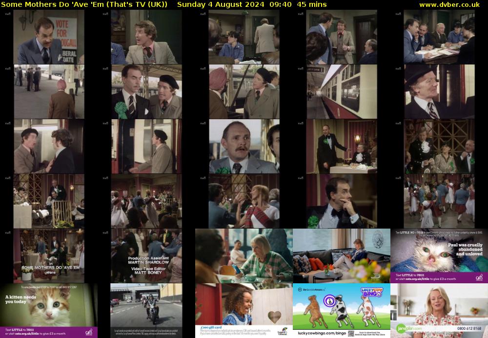 Some Mothers Do 'Ave 'Em (That's TV (UK)) Sunday 4 August 2024 09:40 - 10:25