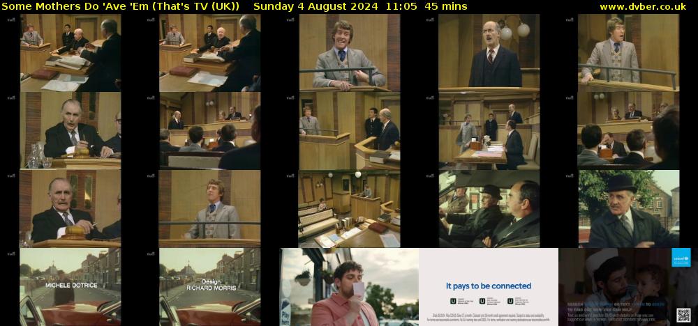 Some Mothers Do 'Ave 'Em (That's TV (UK)) Sunday 4 August 2024 11:05 - 11:50