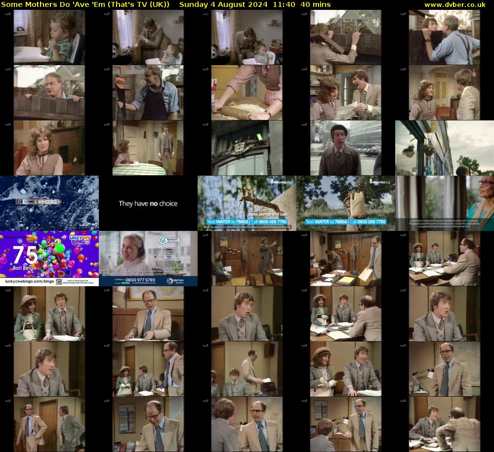 Some Mothers Do 'Ave 'Em (That's TV (UK)) Sunday 4 August 2024 11:40 - 12:20