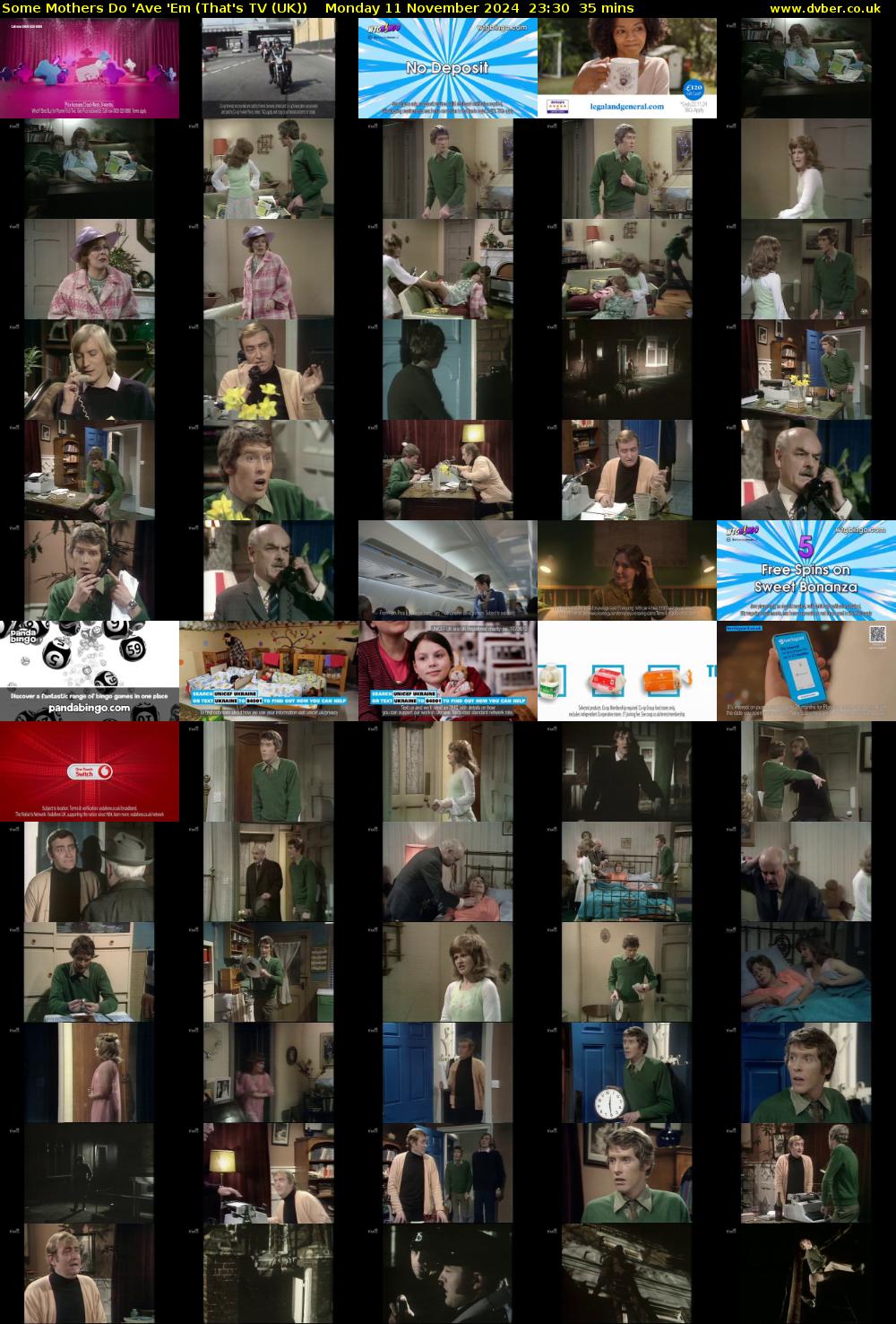 Some Mothers Do 'Ave 'Em (That's TV (UK)) Monday 11 November 2024 23:30 - 00:05