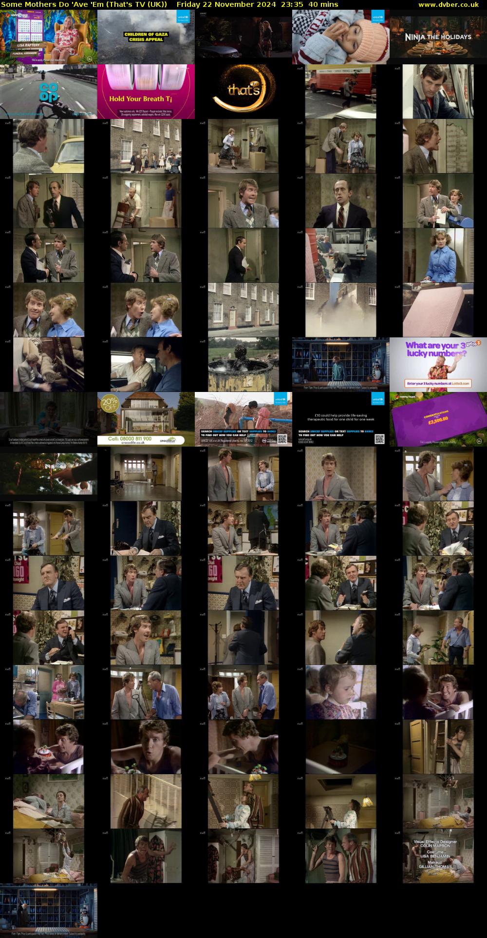 Some Mothers Do 'Ave 'Em (That's TV (UK)) Friday 22 November 2024 23:35 - 00:15