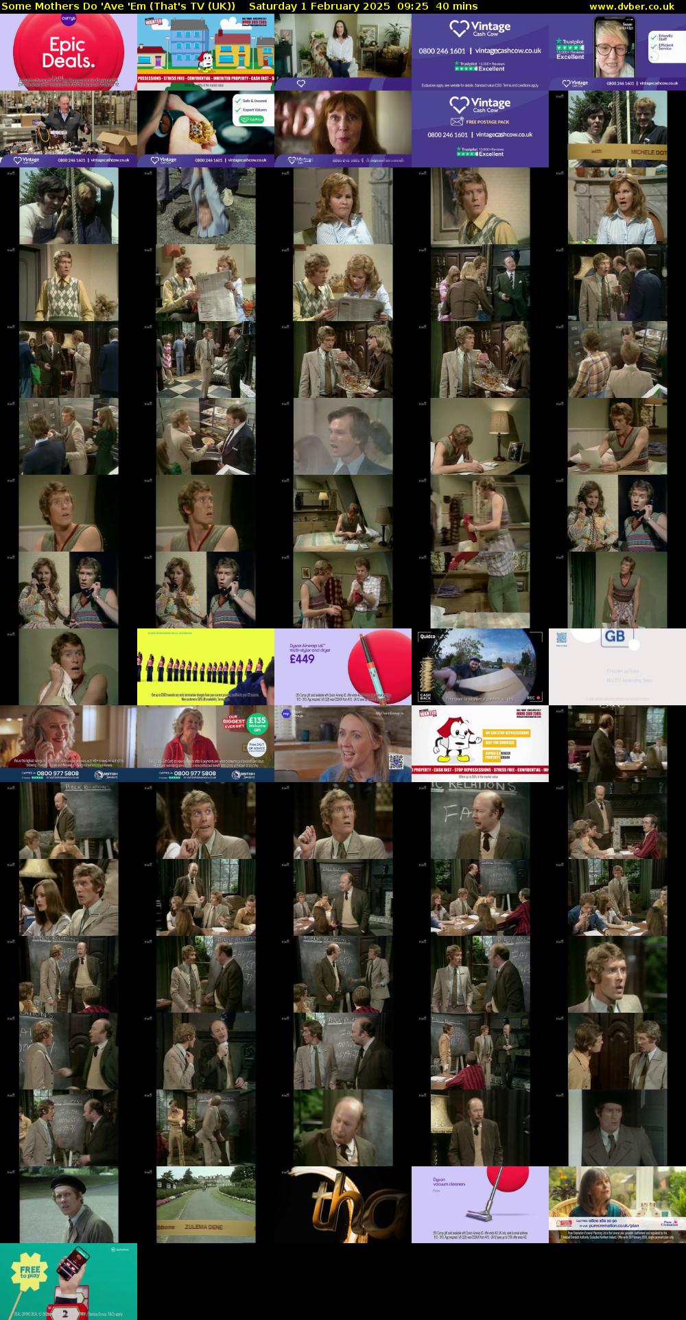 Some Mothers Do 'Ave 'Em (That's TV (UK)) Saturday 1 February 2025 09:25 - 10:05