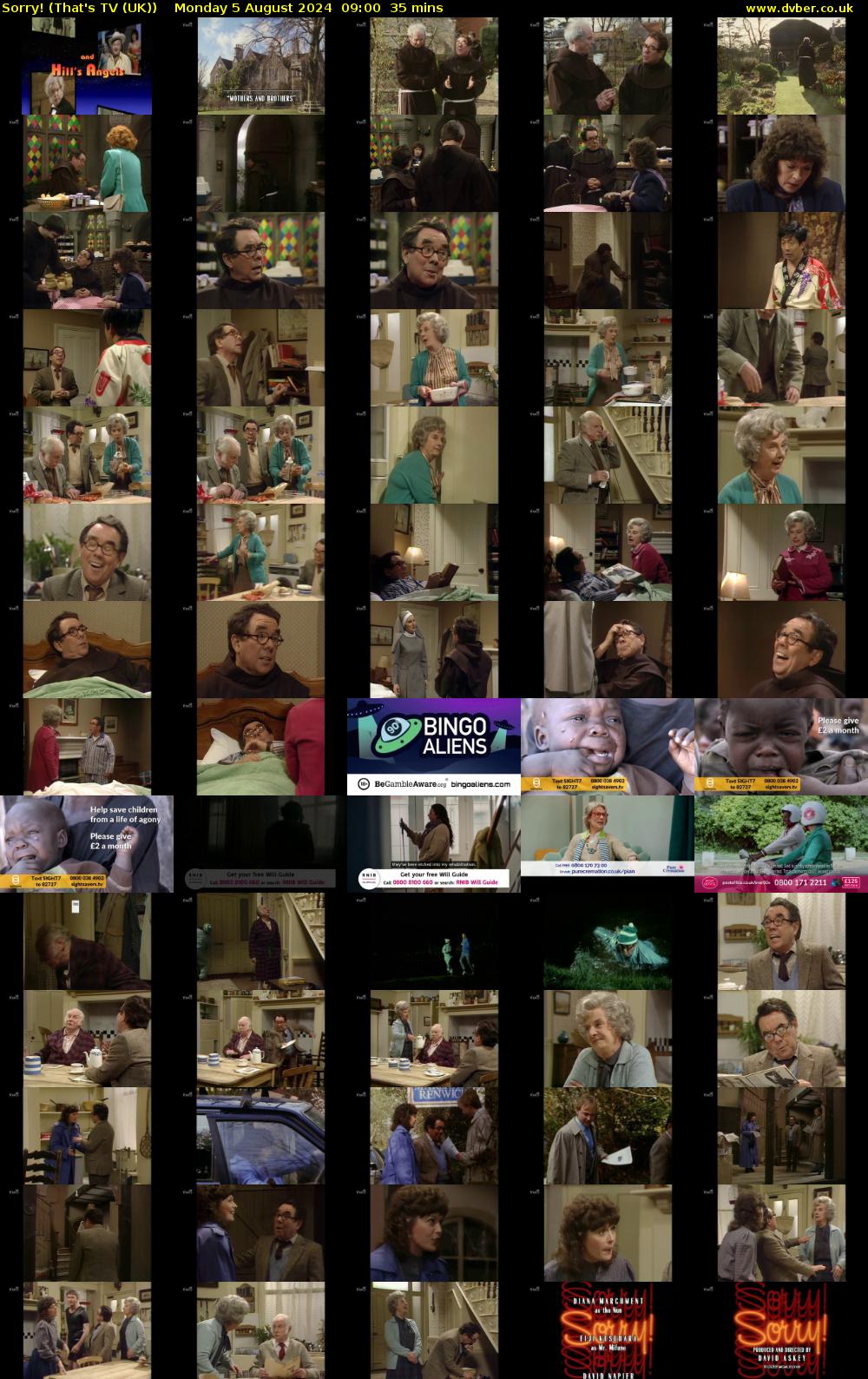 Sorry! (That's TV (UK)) Monday 5 August 2024 09:00 - 09:35
