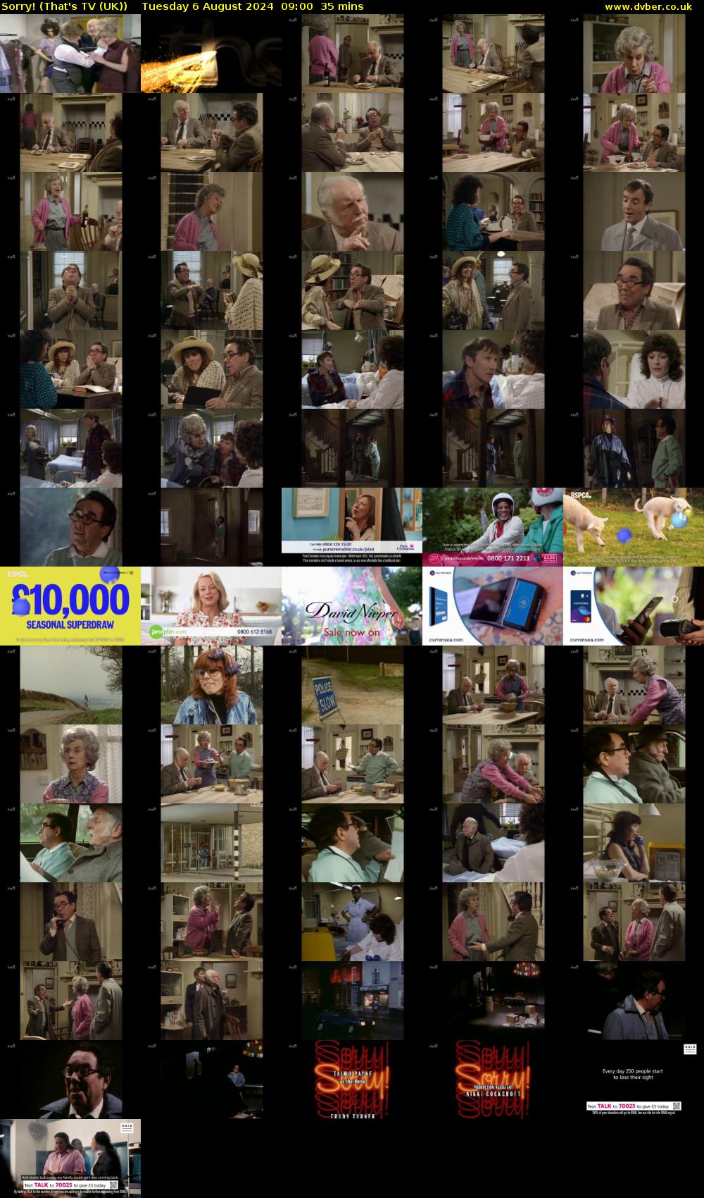 Sorry! (That's TV (UK)) Tuesday 6 August 2024 09:00 - 09:35