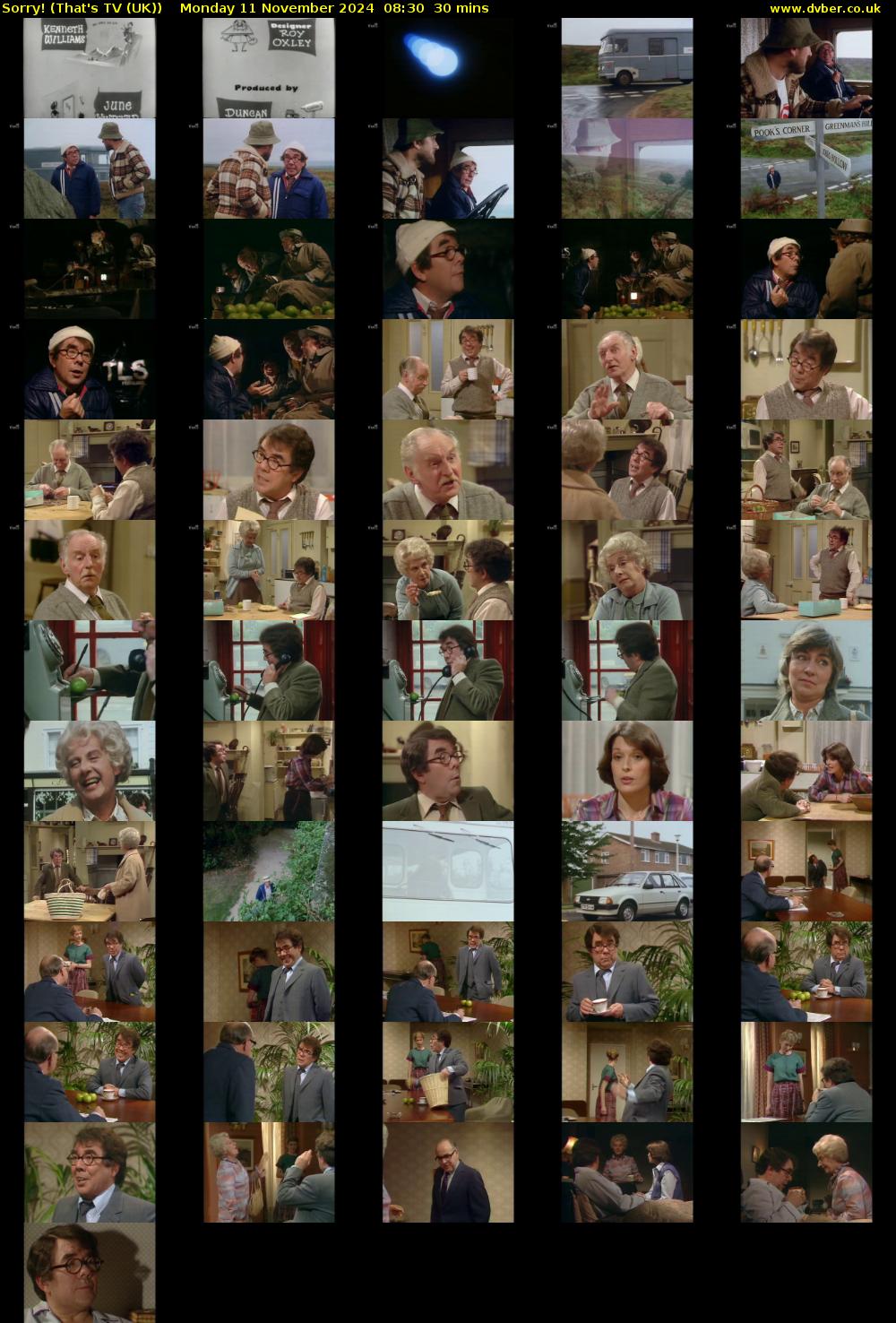 Sorry! (That's TV (UK)) Monday 11 November 2024 08:30 - 09:00