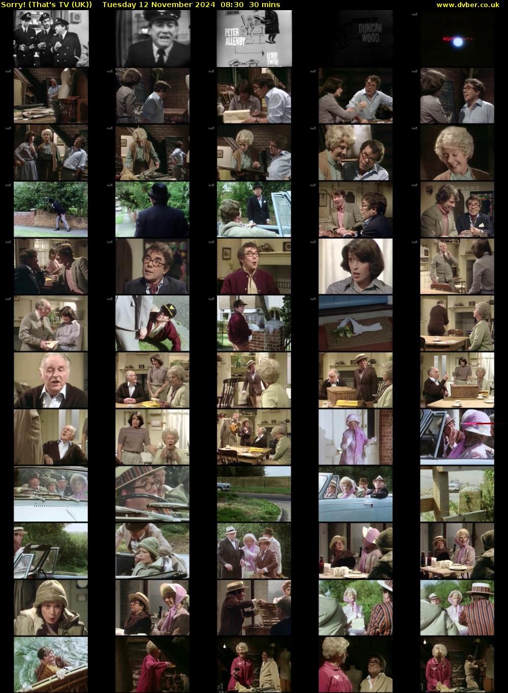 Sorry! (That's TV (UK)) Tuesday 12 November 2024 08:30 - 09:00