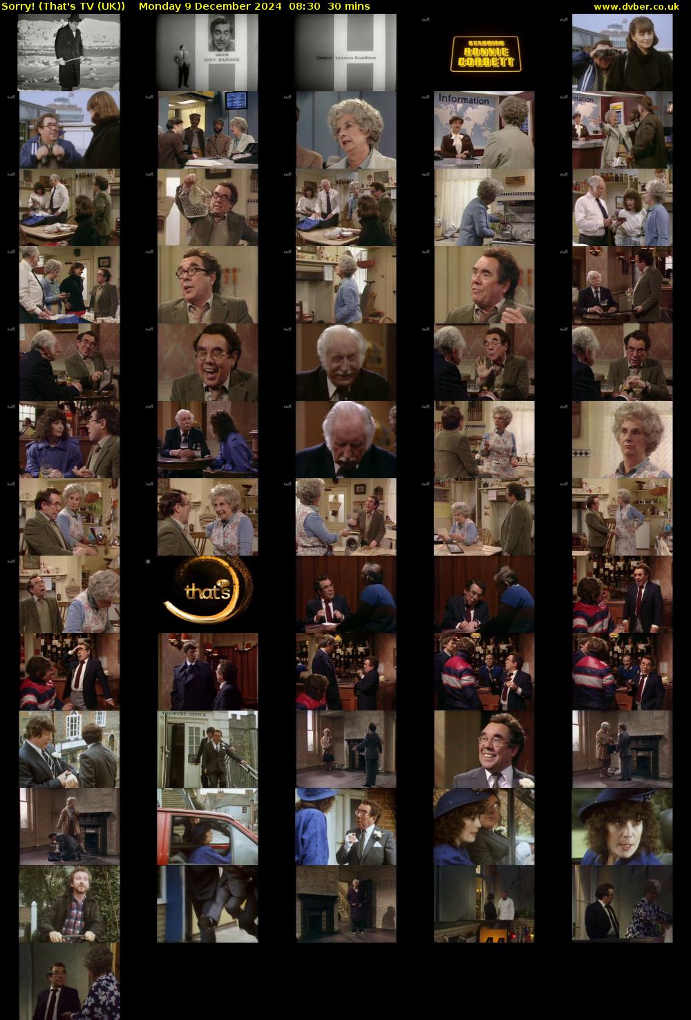 Sorry! (That's TV (UK)) Monday 9 December 2024 08:30 - 09:00