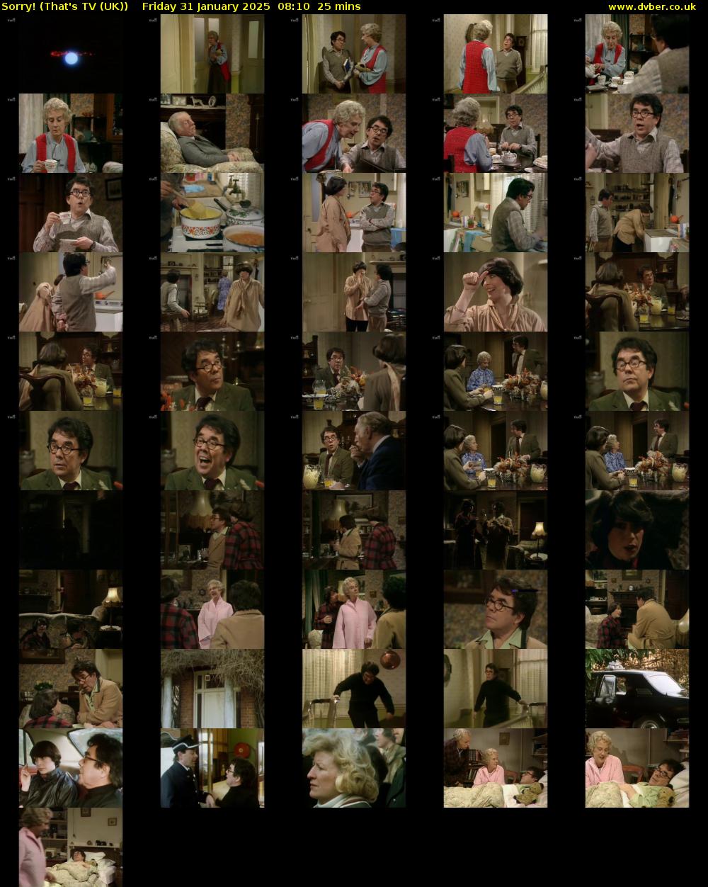 Sorry! (That's TV (UK)) Friday 31 January 2025 08:10 - 08:35