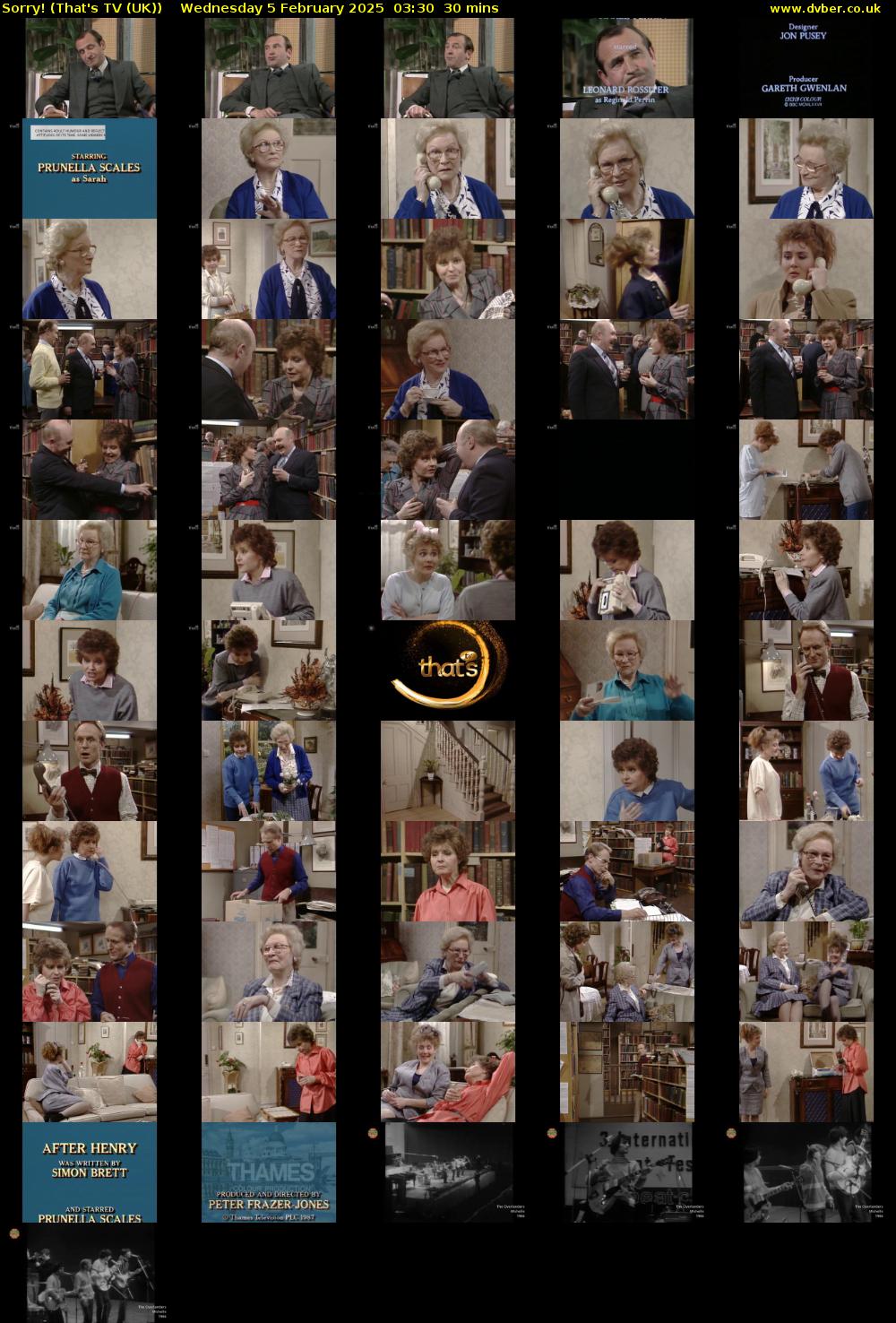 Sorry! (That's TV (UK)) Wednesday 5 February 2025 03:30 - 04:00