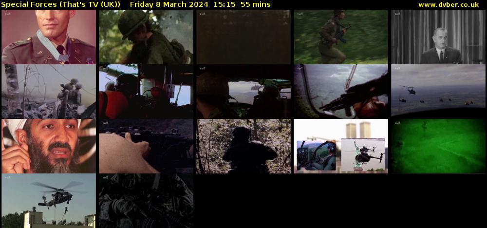 Special Forces (That's TV (UK)) Friday 8 March 2024 15:15 - 16:10