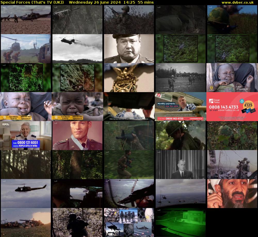 Special Forces (That's TV (UK)) Wednesday 26 June 2024 14:25 - 15:20