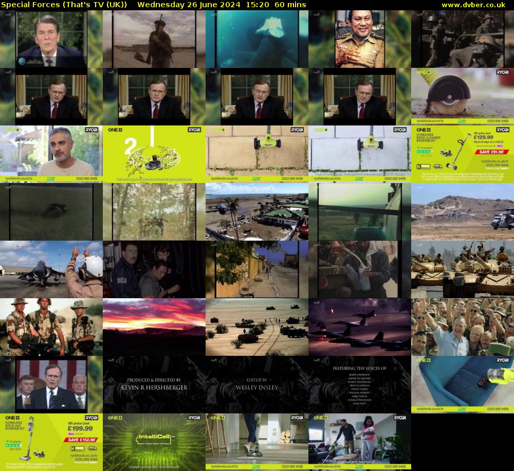 Special Forces (That's TV (UK)) Wednesday 26 June 2024 15:20 - 16:20