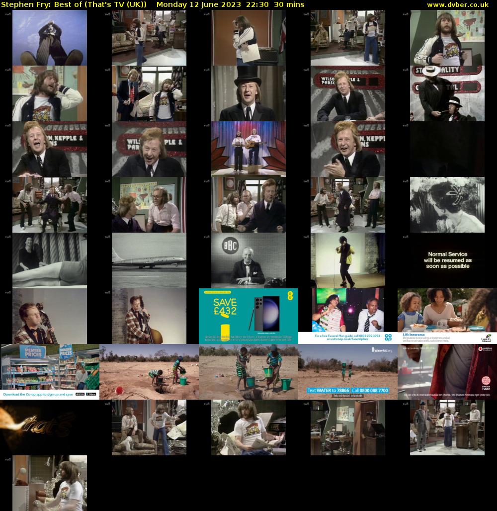 Stephen Fry: Best of (That's TV (UK)) Monday 12 June 2023 22:30 - 23:00