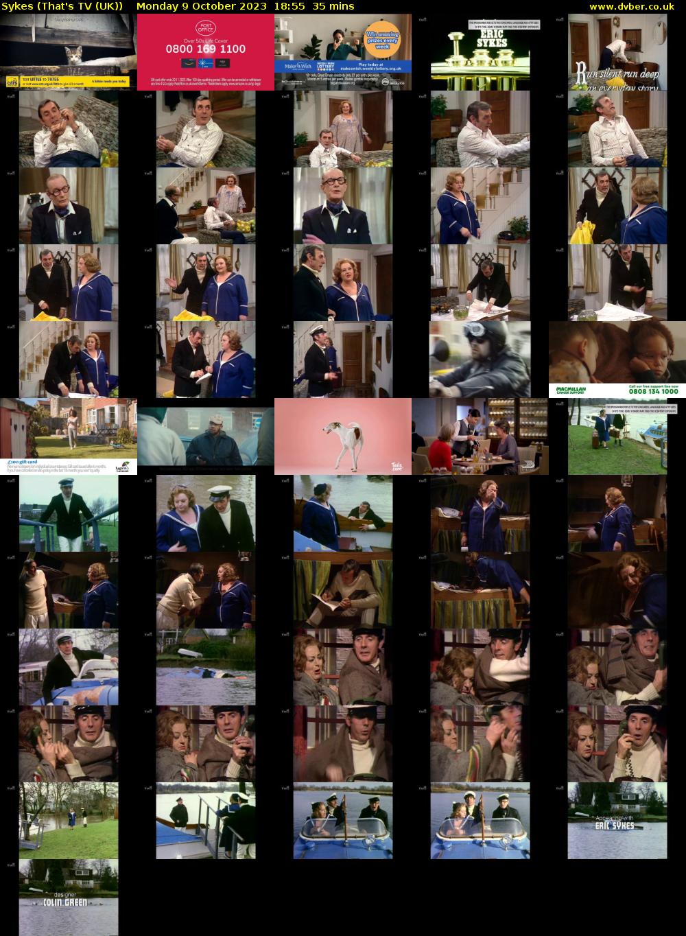 Sykes (That's TV (UK)) Monday 9 October 2023 18:55 - 19:30