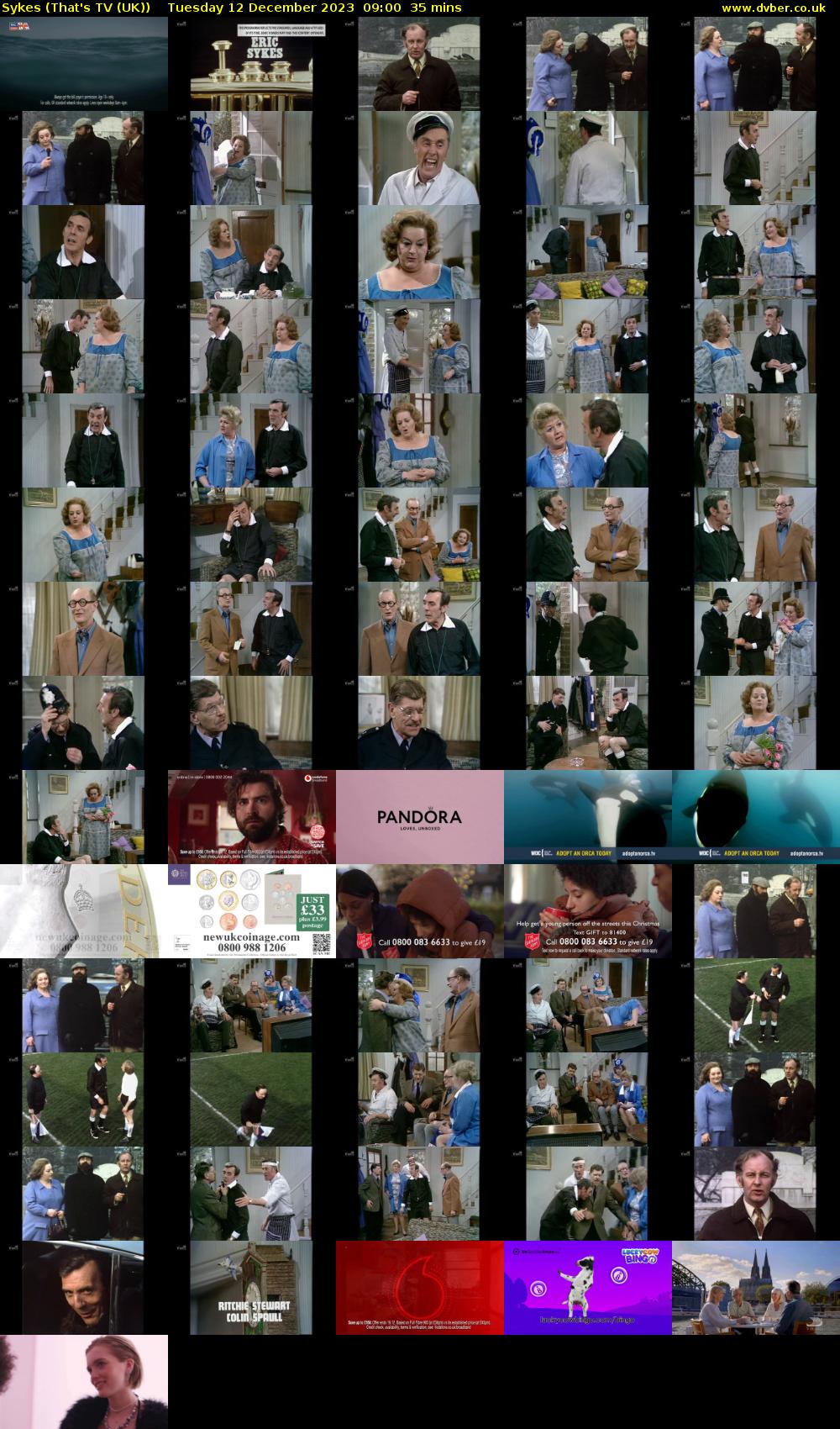 Sykes (That's TV (UK)) Tuesday 12 December 2023 09:00 - 09:35