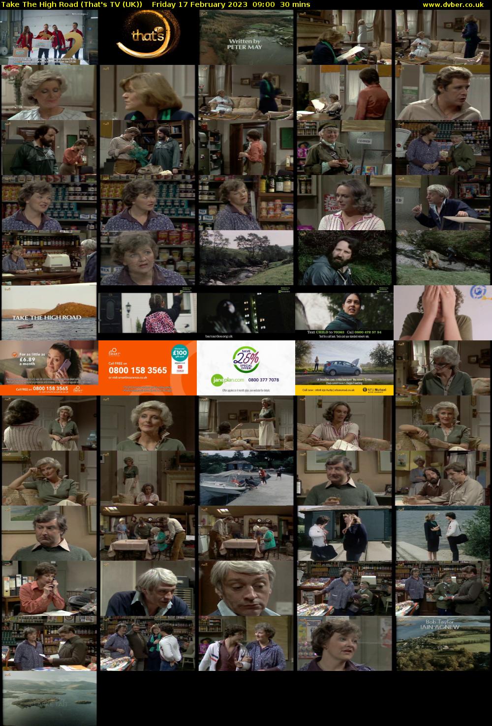 Take The High Road (That's TV (UK)) Friday 17 February 2023 09:00 - 09:30