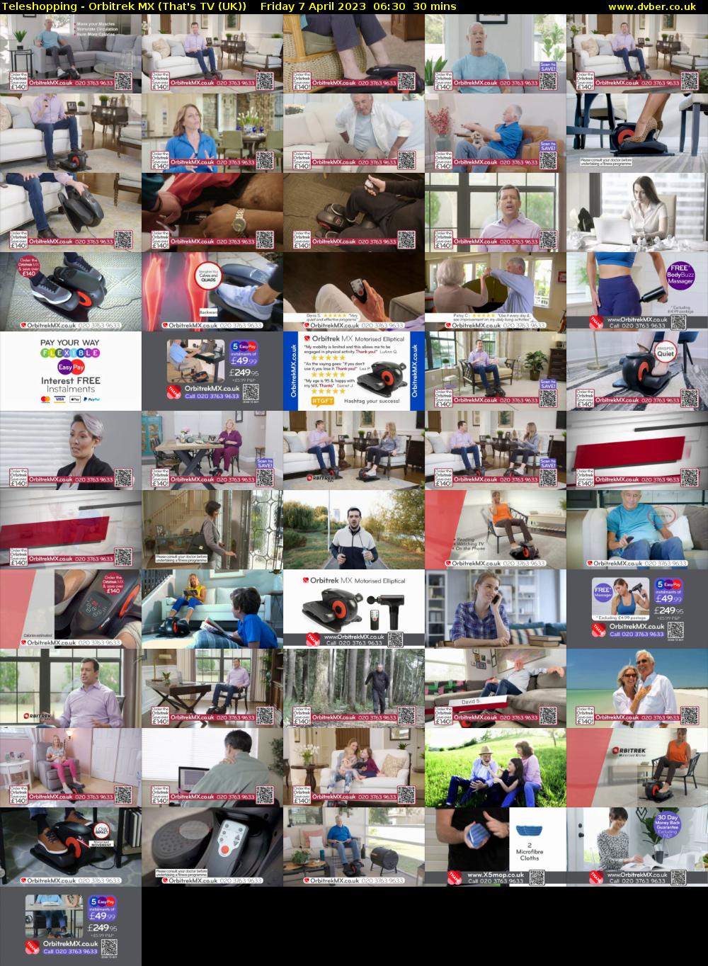 Teleshopping - Orbitrek MX (That's TV (UK)) Friday 7 April 2023 06:30 - 07:00