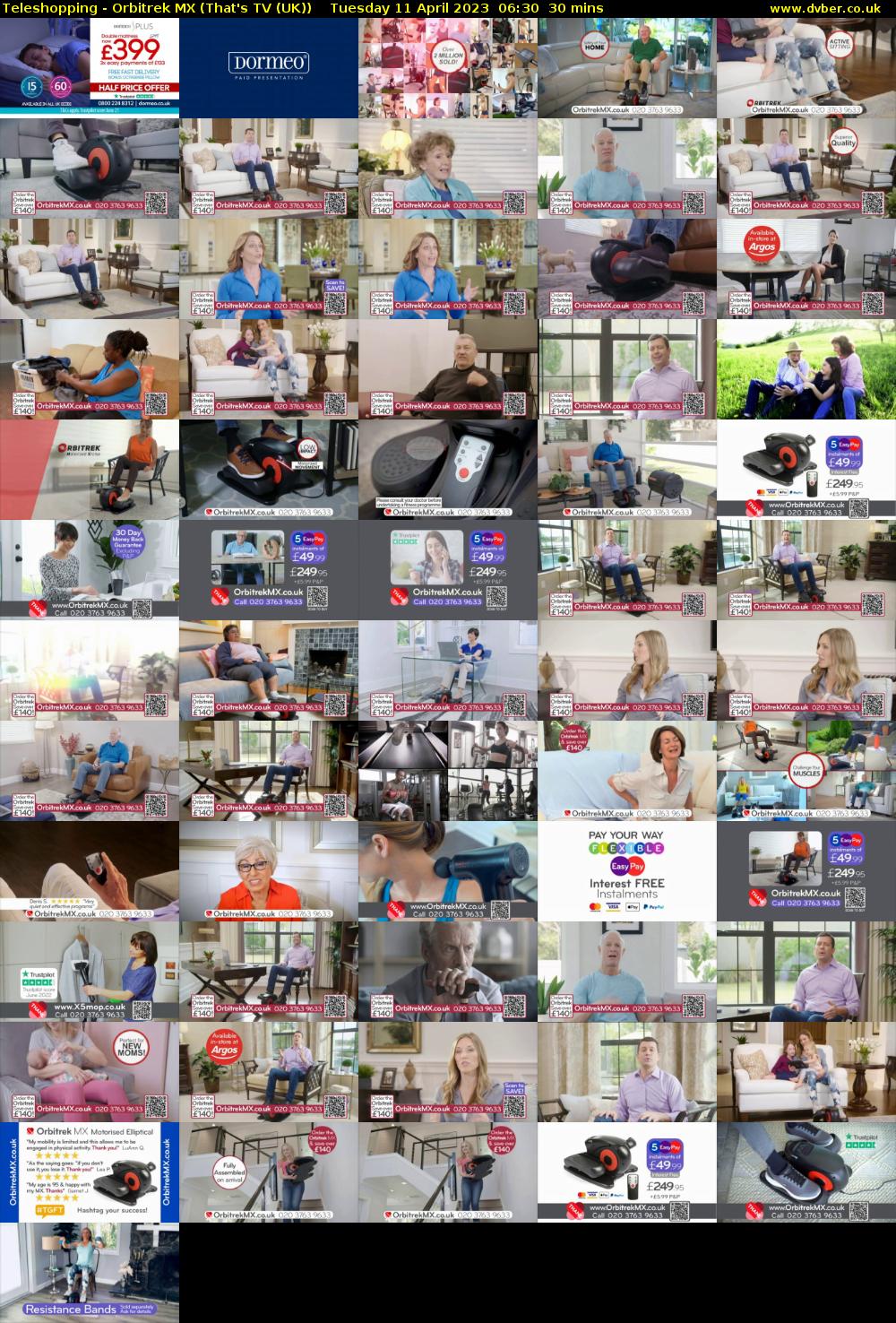 Teleshopping - Orbitrek MX (That's TV (UK)) Tuesday 11 April 2023 06:30 - 07:00