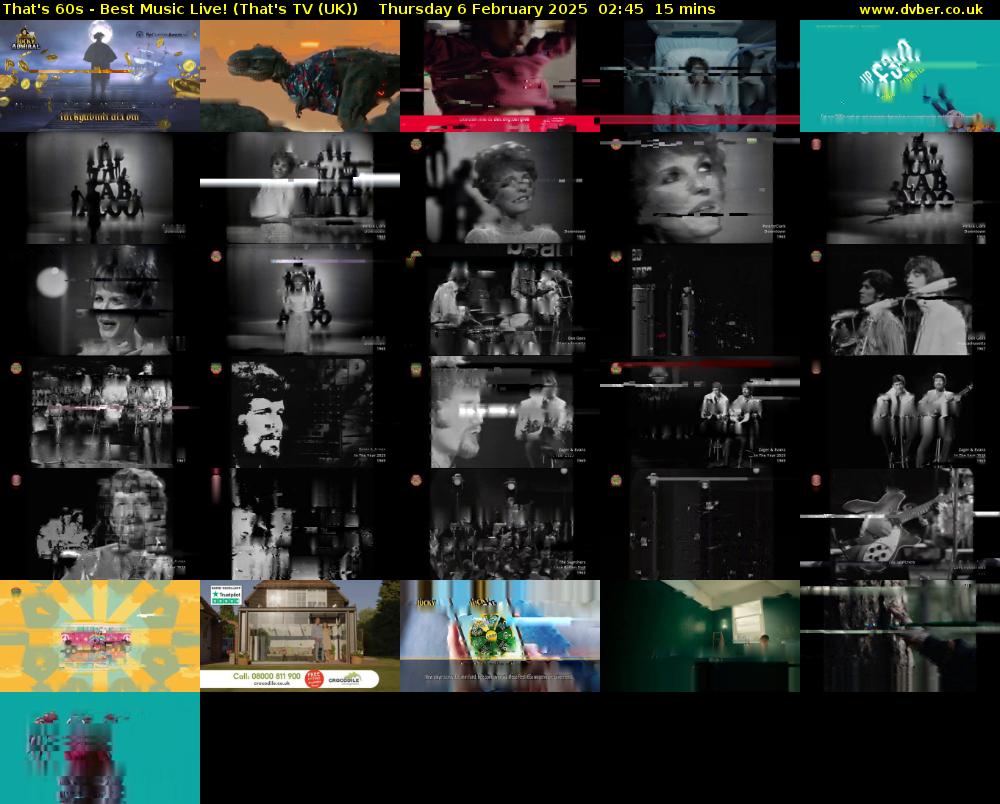 That's 60s - Best Music Live! (That's TV (UK)) Thursday 6 February 2025 02:45 - 03:00