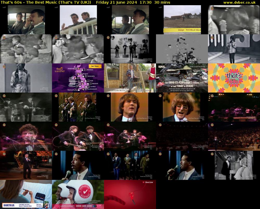 That's 60s - The Best Music (That's TV (UK)) Friday 21 June 2024 17:30 - 18:00