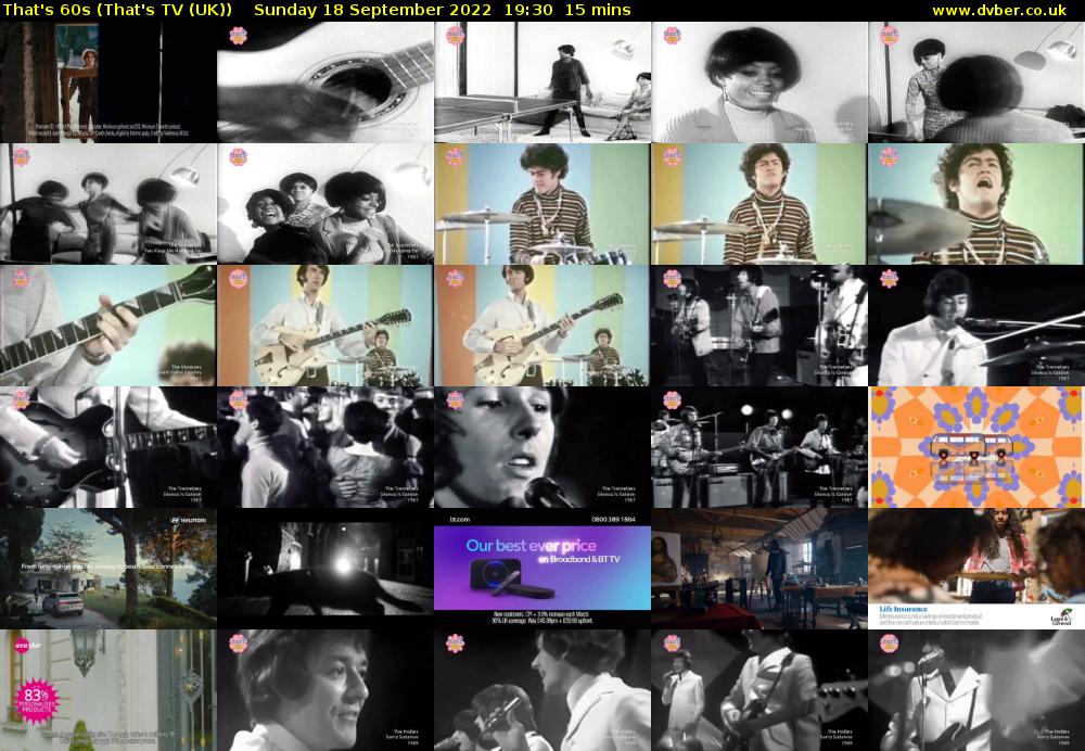 That's 60s (That's TV (UK)) Sunday 18 September 2022 19:30 - 19:45