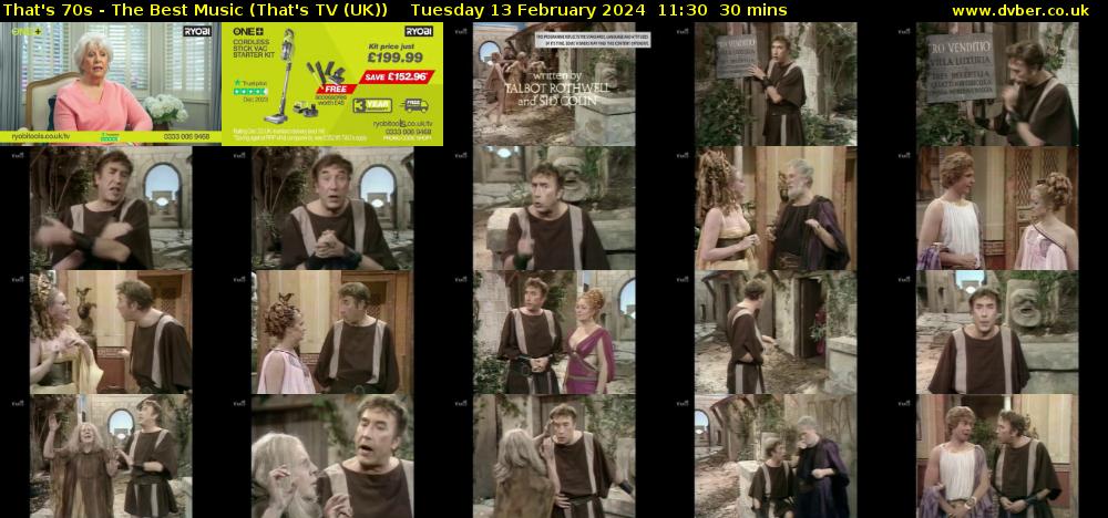 That's 70s - The Best Music (That's TV (UK)) Tuesday 13 February 2024 11:30 - 12:00