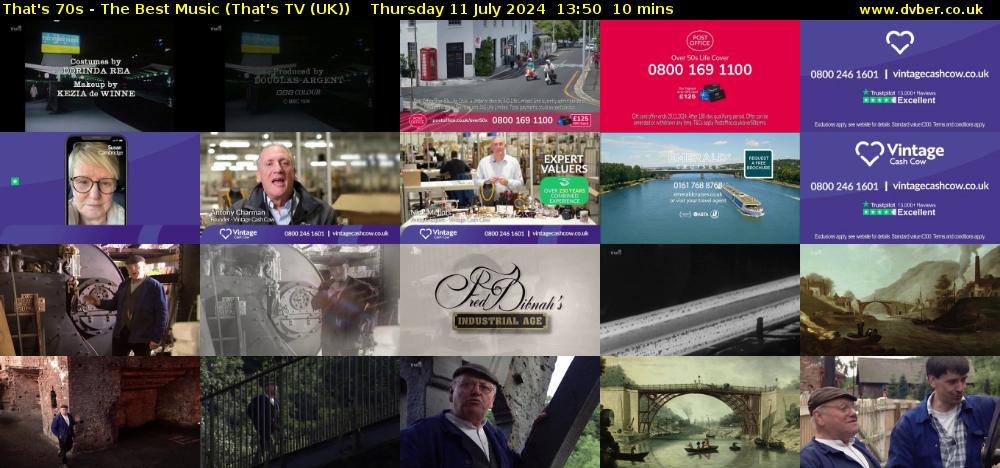 That's 70s - The Best Music (That's TV (UK)) Thursday 11 July 2024 13:50 - 14:00