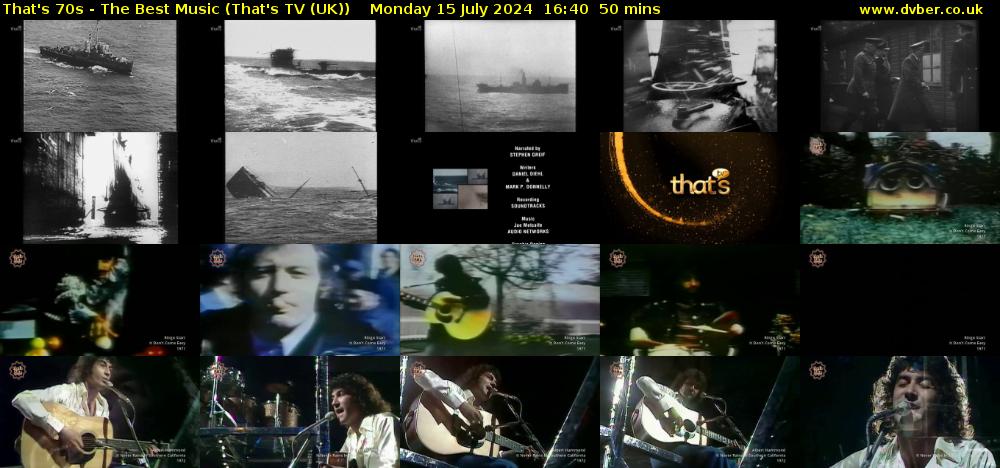 That's 70s - The Best Music (That's TV (UK)) Monday 15 July 2024 16:40 - 17:30