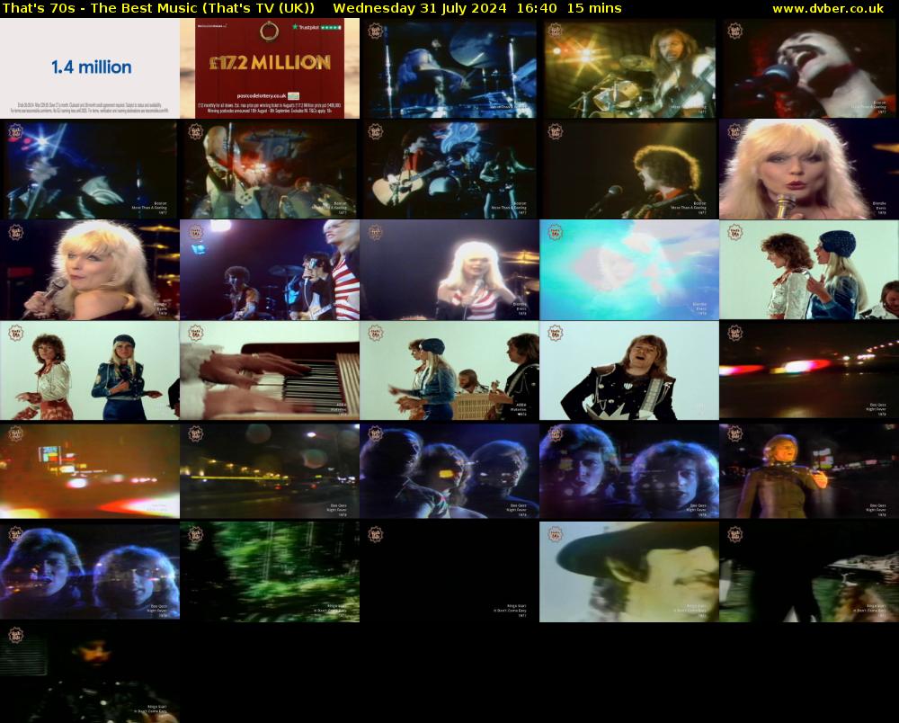 That's 70s - The Best Music (That's TV (UK)) Wednesday 31 July 2024 16:40 - 16:55