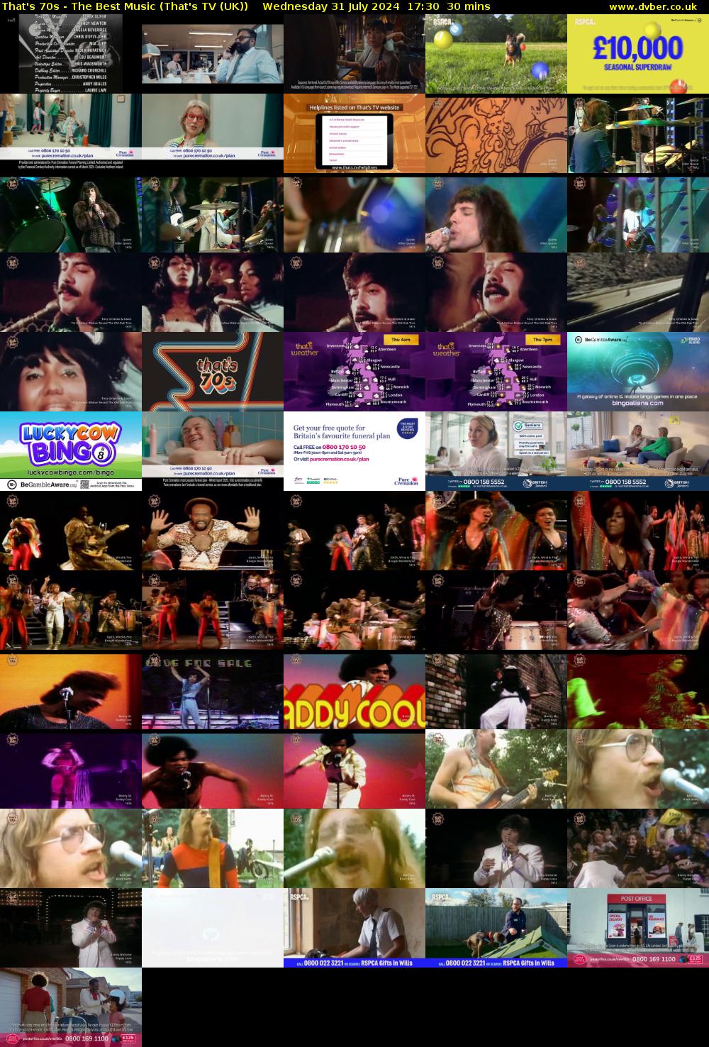 That's 70s - The Best Music (That's TV (UK)) Wednesday 31 July 2024 17:30 - 18:00