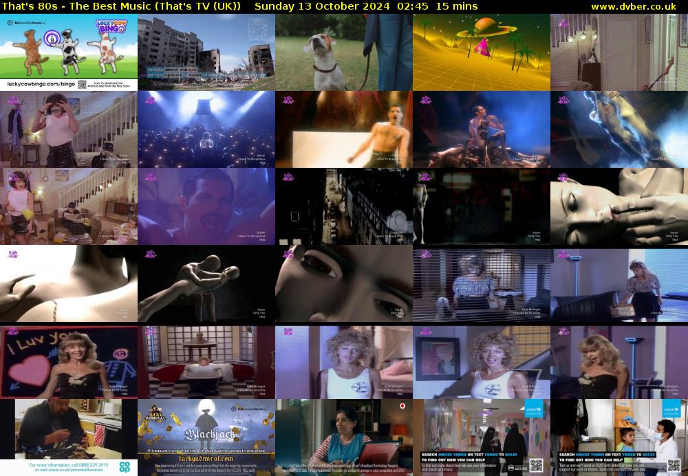 That's 80s - The Best Music (That's TV (UK)) Sunday 13 October 2024 02:45 - 03:00