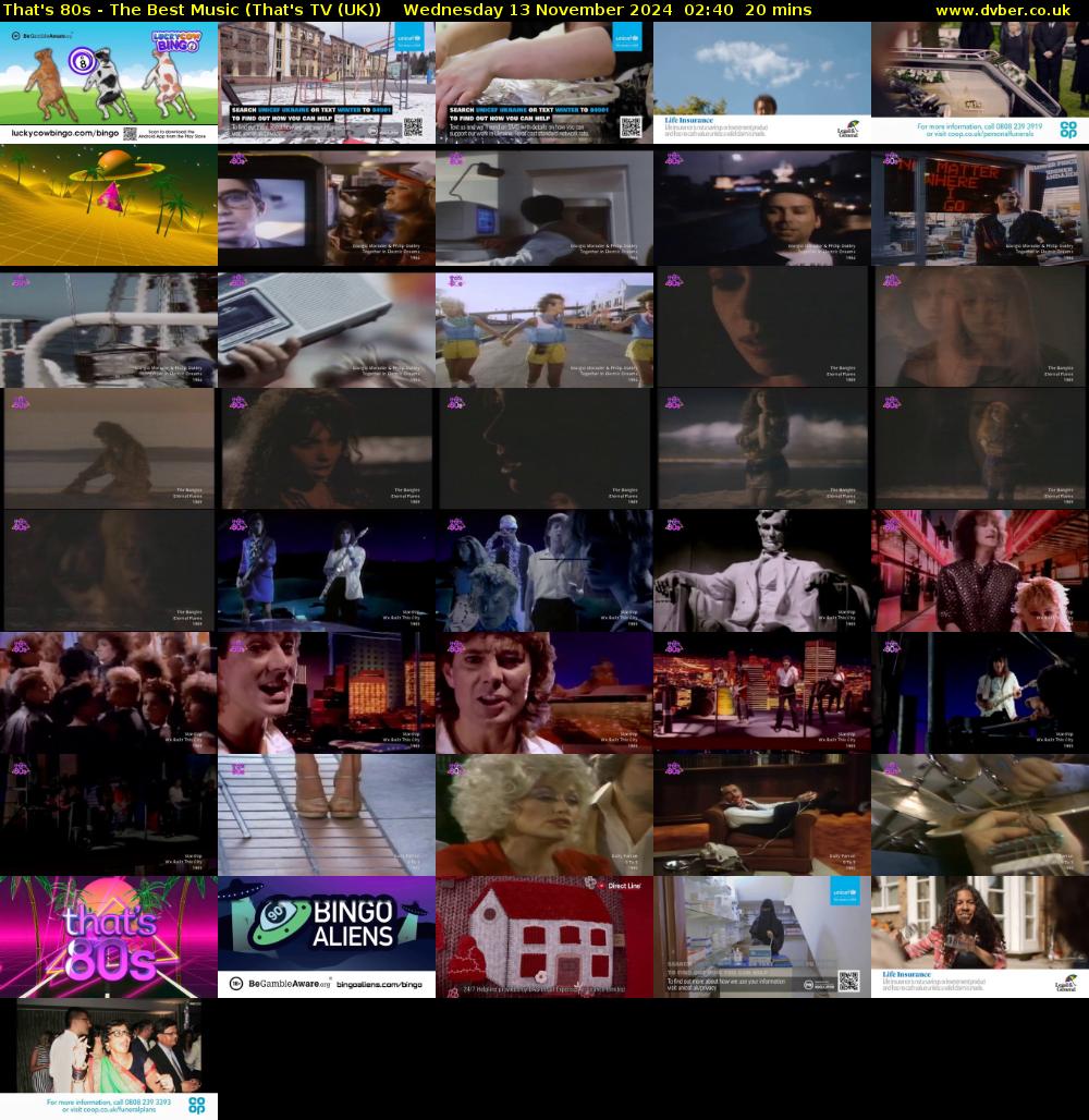 That's 80s - The Best Music (That's TV (UK)) Wednesday 13 November 2024 02:40 - 03:00