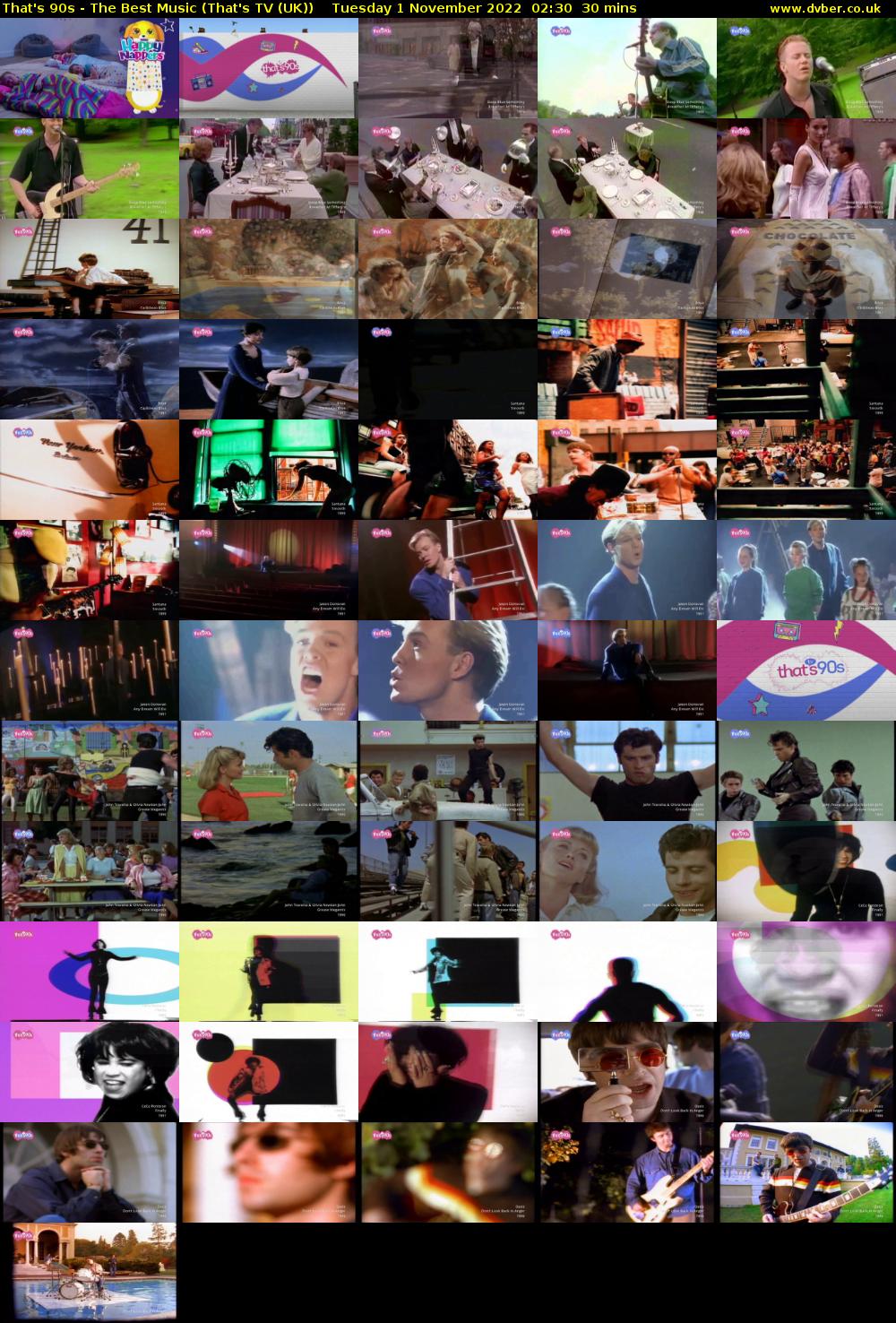That's 90s - The Best Music (That's TV (UK)) Tuesday 1 November 2022 02:30 - 03:00
