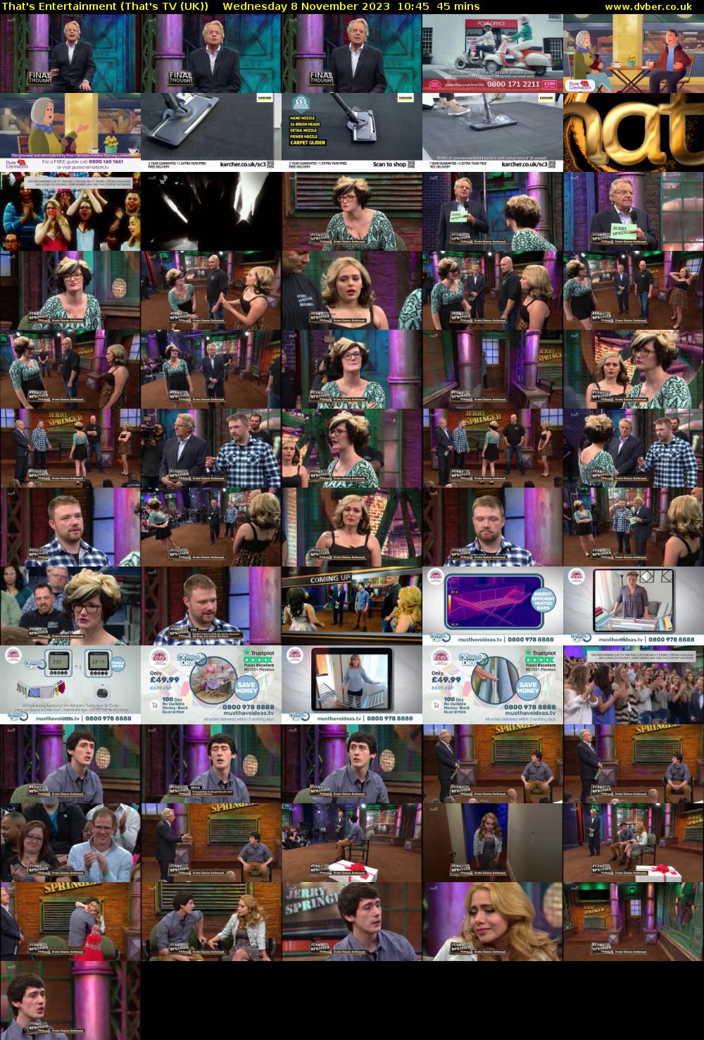 That's Entertainment (That's TV (UK)) Wednesday 8 November 2023 10:45 - 11:30