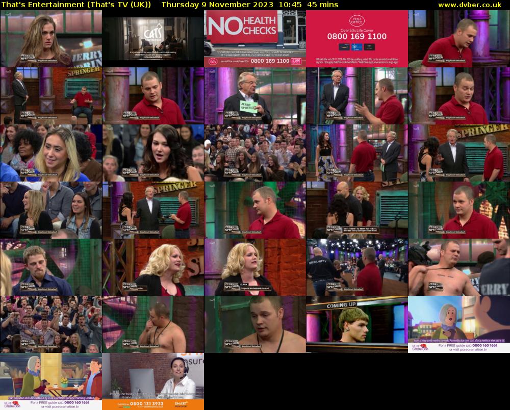 That's Entertainment (That's TV (UK)) Thursday 9 November 2023 10:45 - 11:30